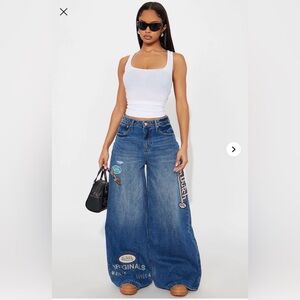 Von Dutch Blue Flare Wide-Leg Jeans